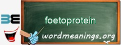 WordMeaning blackboard for foetoprotein